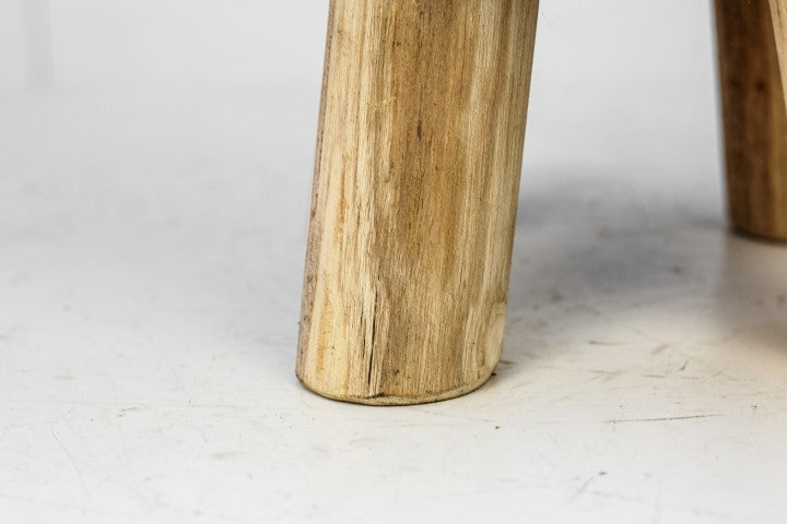 Kruk Malibu - ø33 cm - raffia/zeefgras - naturel/wit/zwart