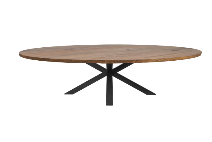 Ovale eettafel Oakland - 240x120 cm - mangohout/metaal