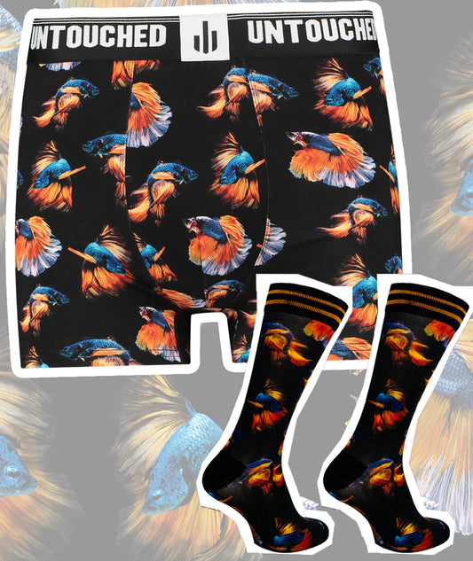 Sock My Feet Giftbox Heren My Exotic Fish Boxer + Sokken