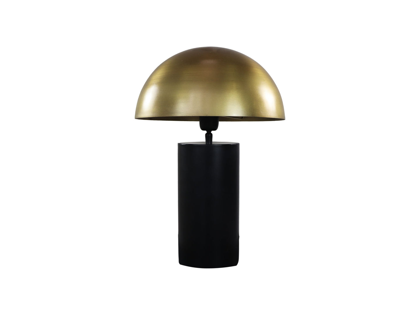 Tafellamp met kap - 30x30x45 - Zwart/goud - Metaal