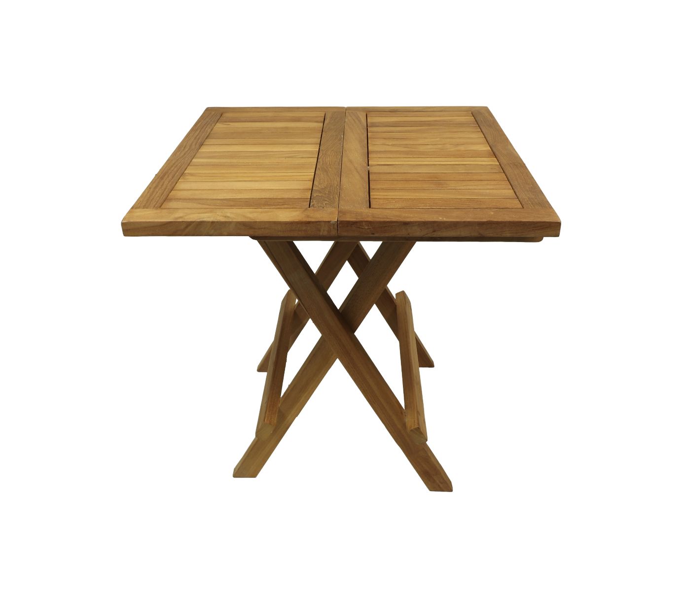 Uitklapbare picknick tafel - 50x50x50 - Naturel- Teak