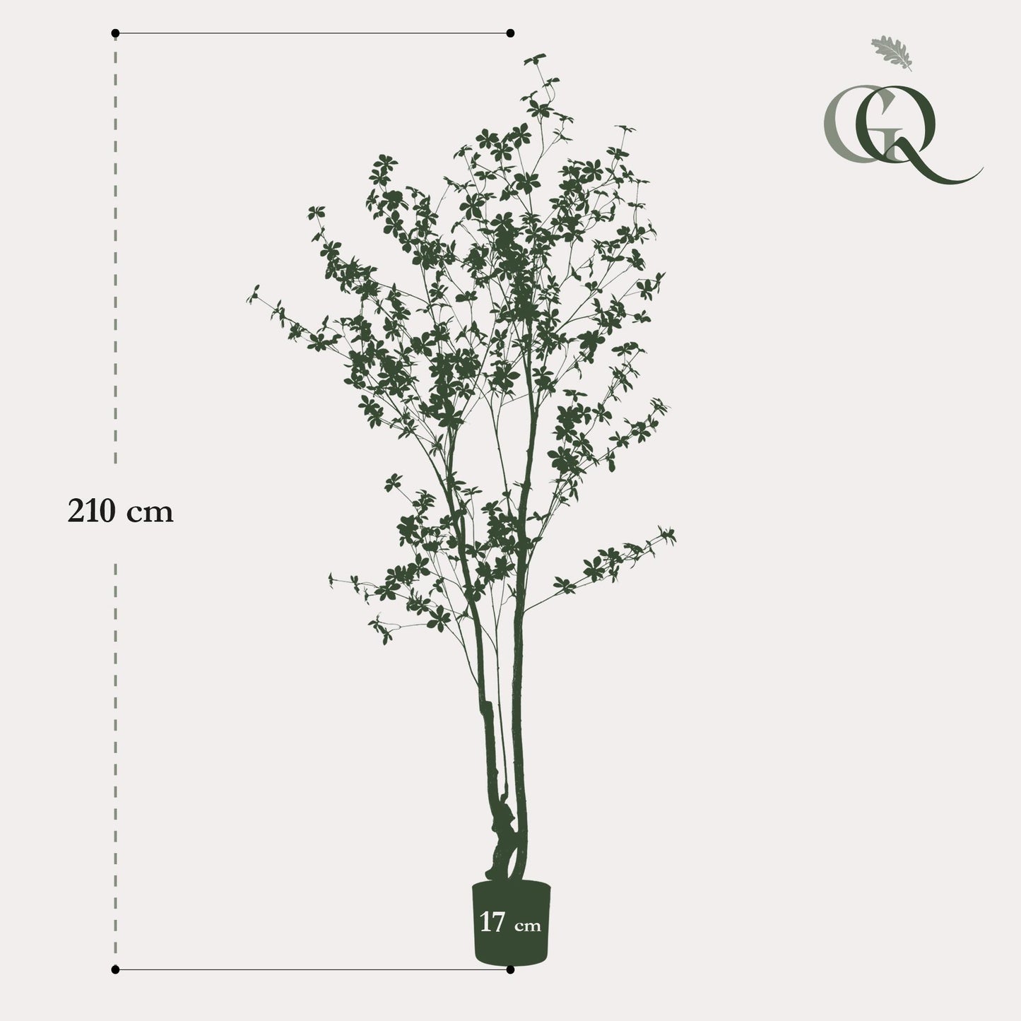 Kunstplant - Tropaeolum Speciosum - Oost Indische Kers - 210 cm