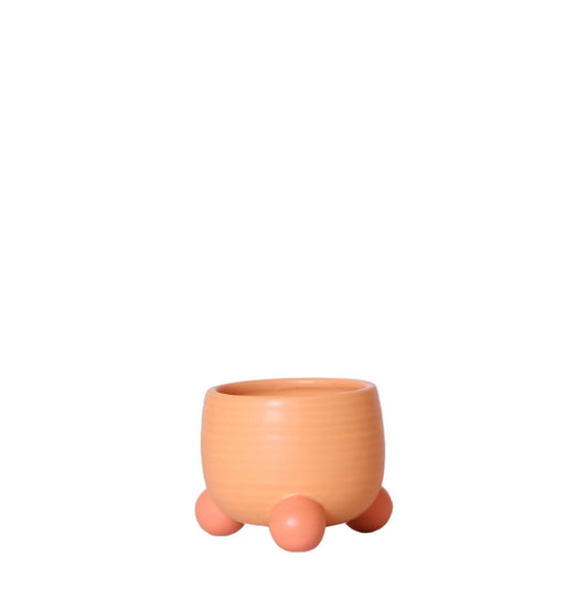 Kolibri Home | Rolling peach bloempot - Peach kleurige keramieken sierpot Ø6cm