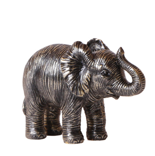 Kolibri Home | Ornament - Decoratie beeld Elephant zwart