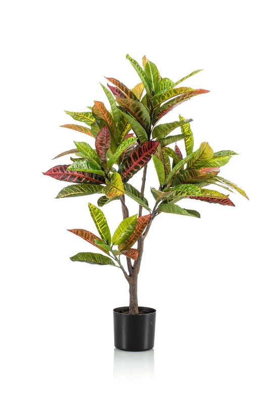 Kunstplant - Croton Codiaeum - Wonderstruik - 110 cm