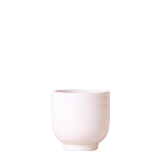 Kolibri Home | Glazed bloempot - Witte keramieken sierpot met glans - potmaat Ø6cm