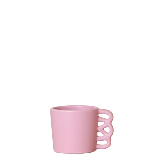 Kolibri Home | Happy Mug bloempot - roze keramieken sierpot Ø6cm