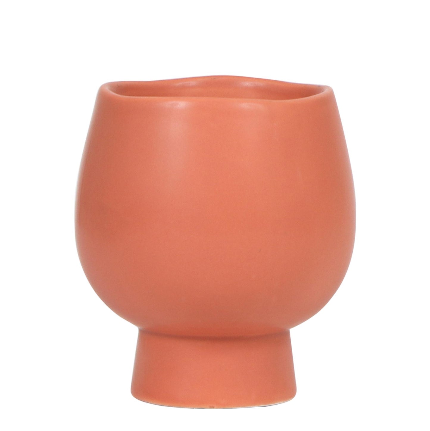 Kolibri Home | Scandic terracotta bloempot - Terracotta kleurige keramieken sierpot - potmaat Ø9cm