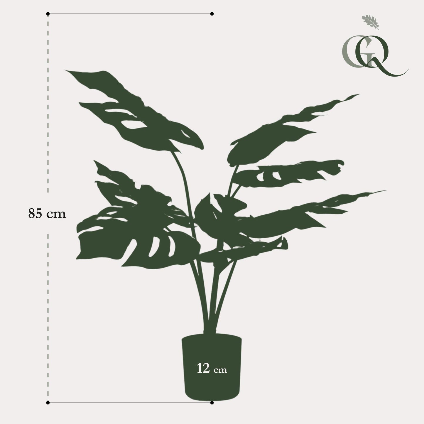 Kunstplant - Monstera Deliciosa - Gatenplant - 85 cm