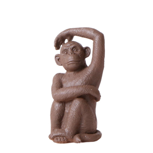 Kolibri Home | Ornament - Decoratie beeld Sitting Monkey bruin