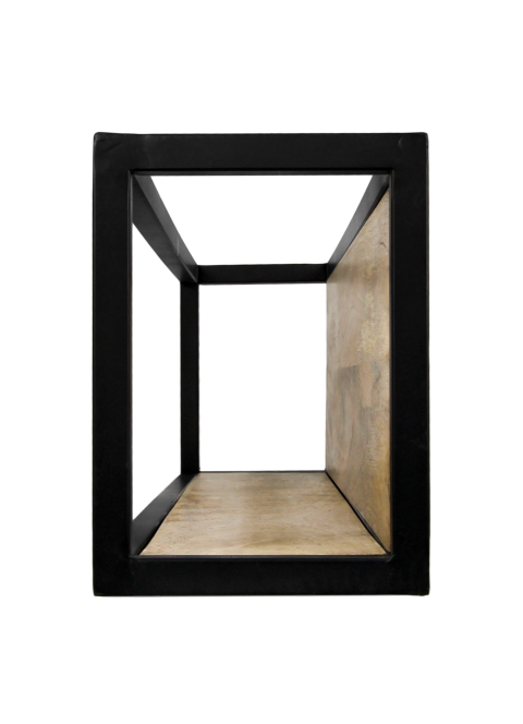 Wandbox Levels - 55x25 cm - mangohout/ijzer