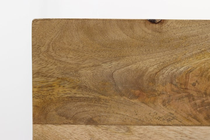 Wandplank Levels - 25x70 cm - mangohout/ijzer